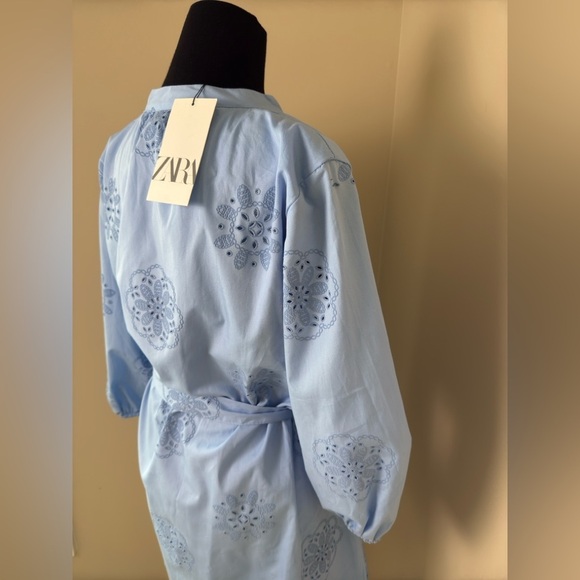 RUBBERIZED EMBROIDERY POPLIN DRESS - Picture 10 of 12